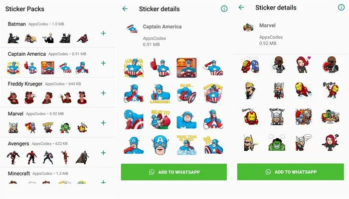 WAStickerApps Marvel