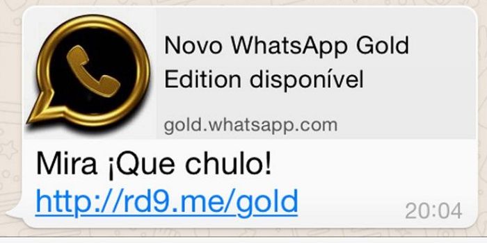 WhatsApp Gold estafa