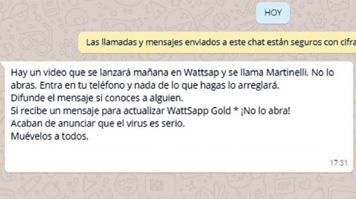 WhatsApp Gold-Nachricht