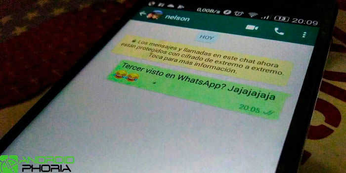 WhatsApp tercer visto falso