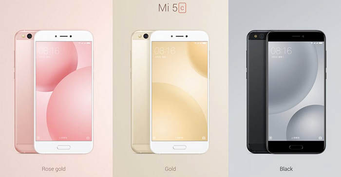 Xiaomi Mi5c Farben