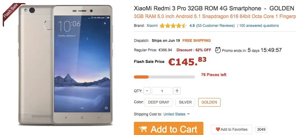 Xiaomi RedMi 3 Pro Angebot