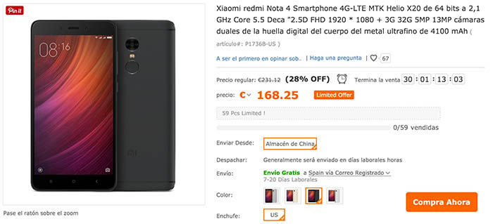 Xiaomi Redmi Hinweis 4 TomTop