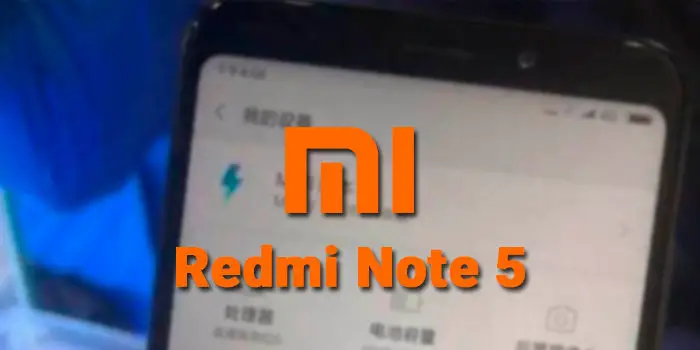 Xiaomi Redmi Note 5 foto filtrada