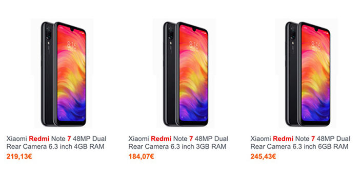 Xiaomi Redmi Note 7 Preis Spanien