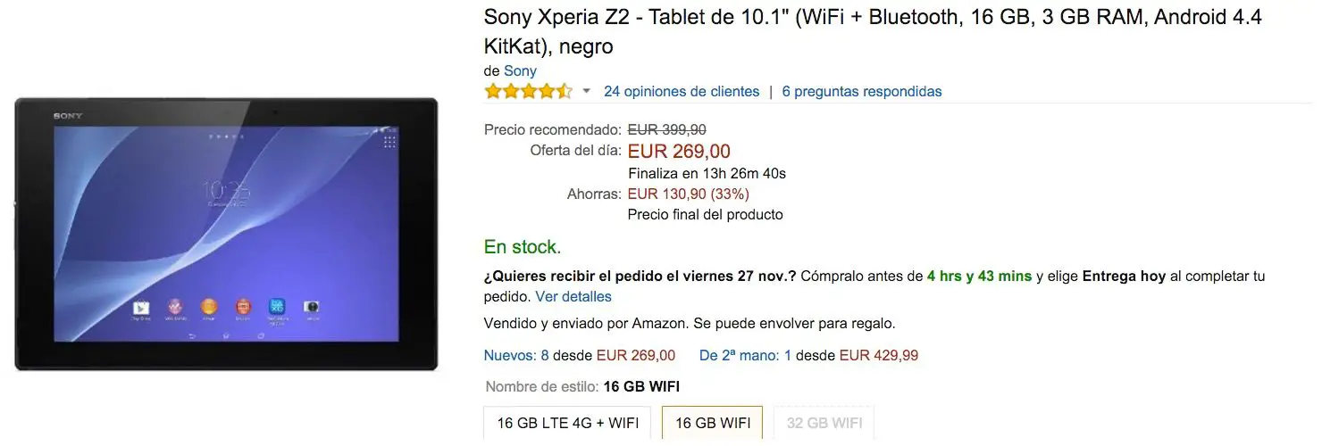 Xperia Z2 Tablet-Angebot