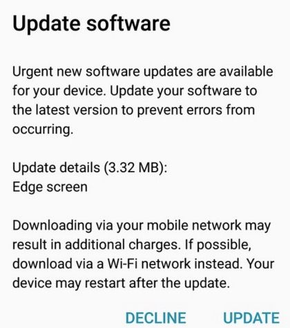 Update Galaxy S7 Handbuch