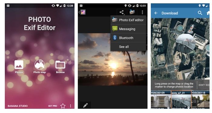 Anwendung Anzeigen und Bearbeiten von EXIF-Daten eines Fotos auf Android