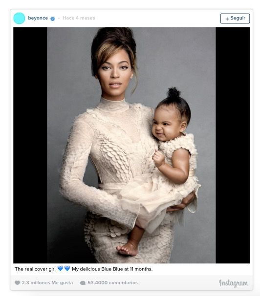 Beyonce und ihre Tochter Instagram