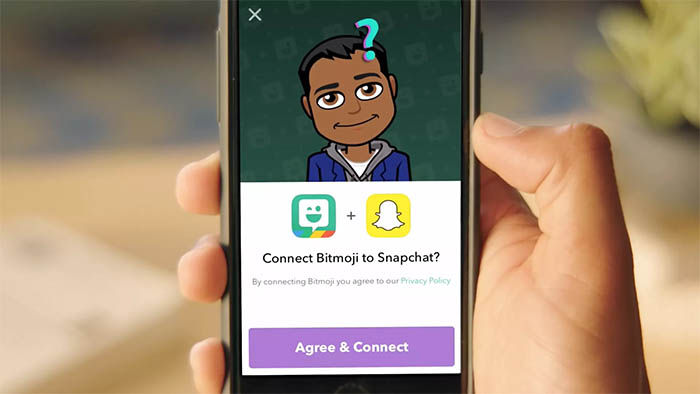 Bitmoji in Augmented Reality Snapchat