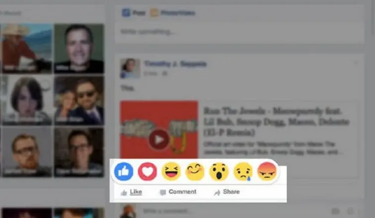 botón me gusta de Facebook nuevos emoticonos