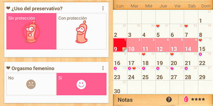 Calendario de actividades sexuales, ciclo menstrual y fertilidad
