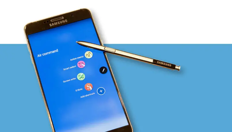 Funktionen s Pen Galaxy Note 5