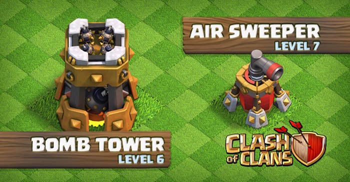 Kampf der Clans Bombardier Tower Level 6 Air Controller Level 7