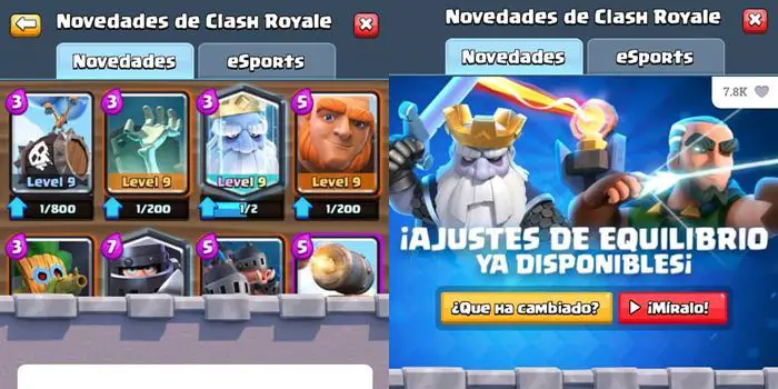 clash royale ajustes