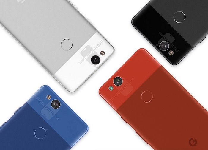 4 Farben von Google Pixel 2