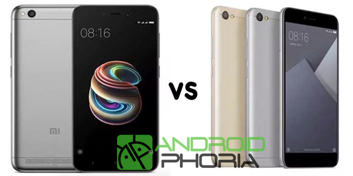 comparativa Xiaomi Redmi Y1 Lite vs Redmi 5A