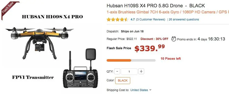 Kaufen Sie Hubsan H109S X4 Pro Angebot