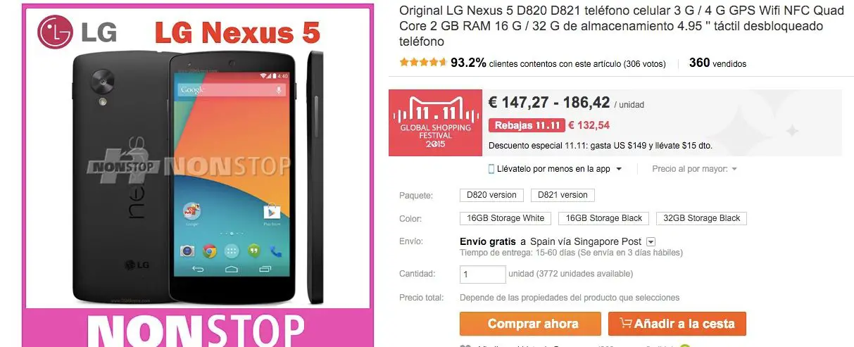 Kaufen Sie Nexus 5 für 120 Euro