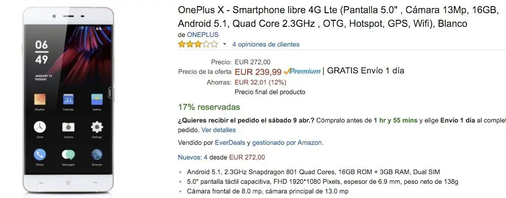 oneplus x amazon kaufen