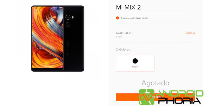 comprar xiaomi mi mix 2 espan?a