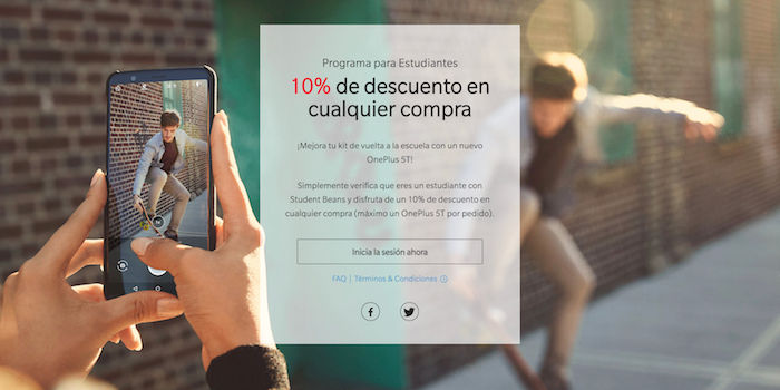 descuento oneplus 5t estudiantes