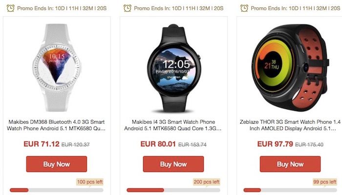Preisnachlässe für Technologie-Geekbuying-Smartwatch
