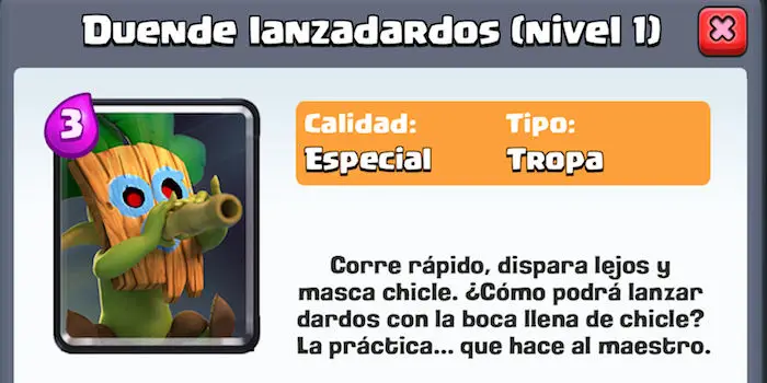 Duende Lanzadardos de Clash Royale