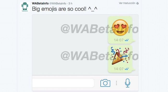 riesige Emojis auf WhatsApp