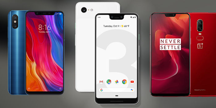 google pixel 3 xl vs oneplus 6 vs xiaomi mi 8