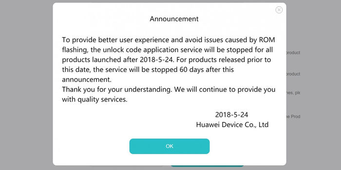 huawei honor bootloader blockiert