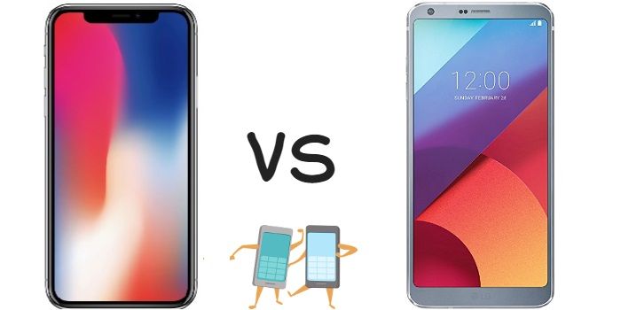 iPhone x vs LG G6 comparativa