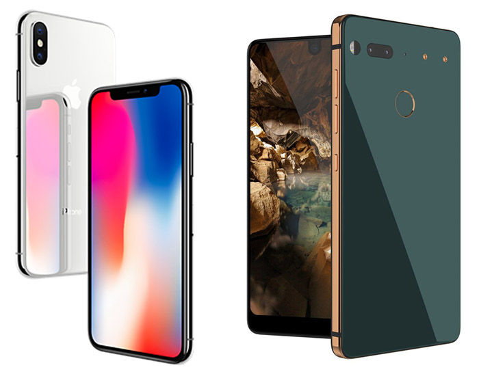 iPhone X vs Essential Phone Vorderseite