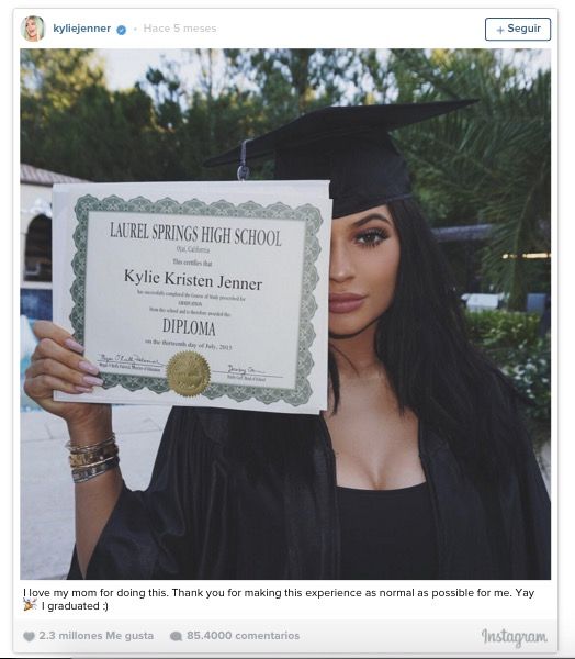 Kendall Graduation Instagram