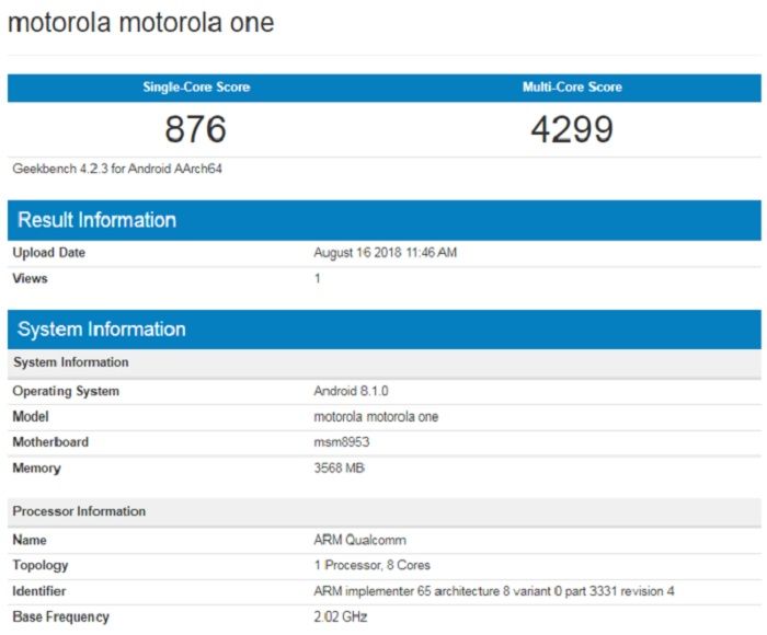 Motorola ein Benchmark