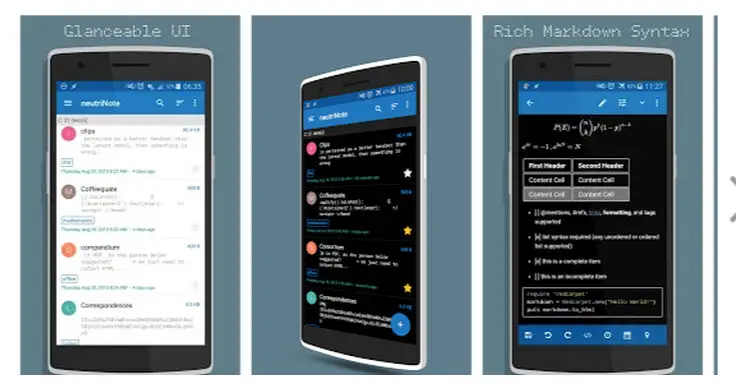 neutriNote: Herausgeber von LaTeX und Markdown für Android