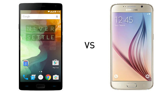 oneplus 2 vs galaxy s6 vergleichend