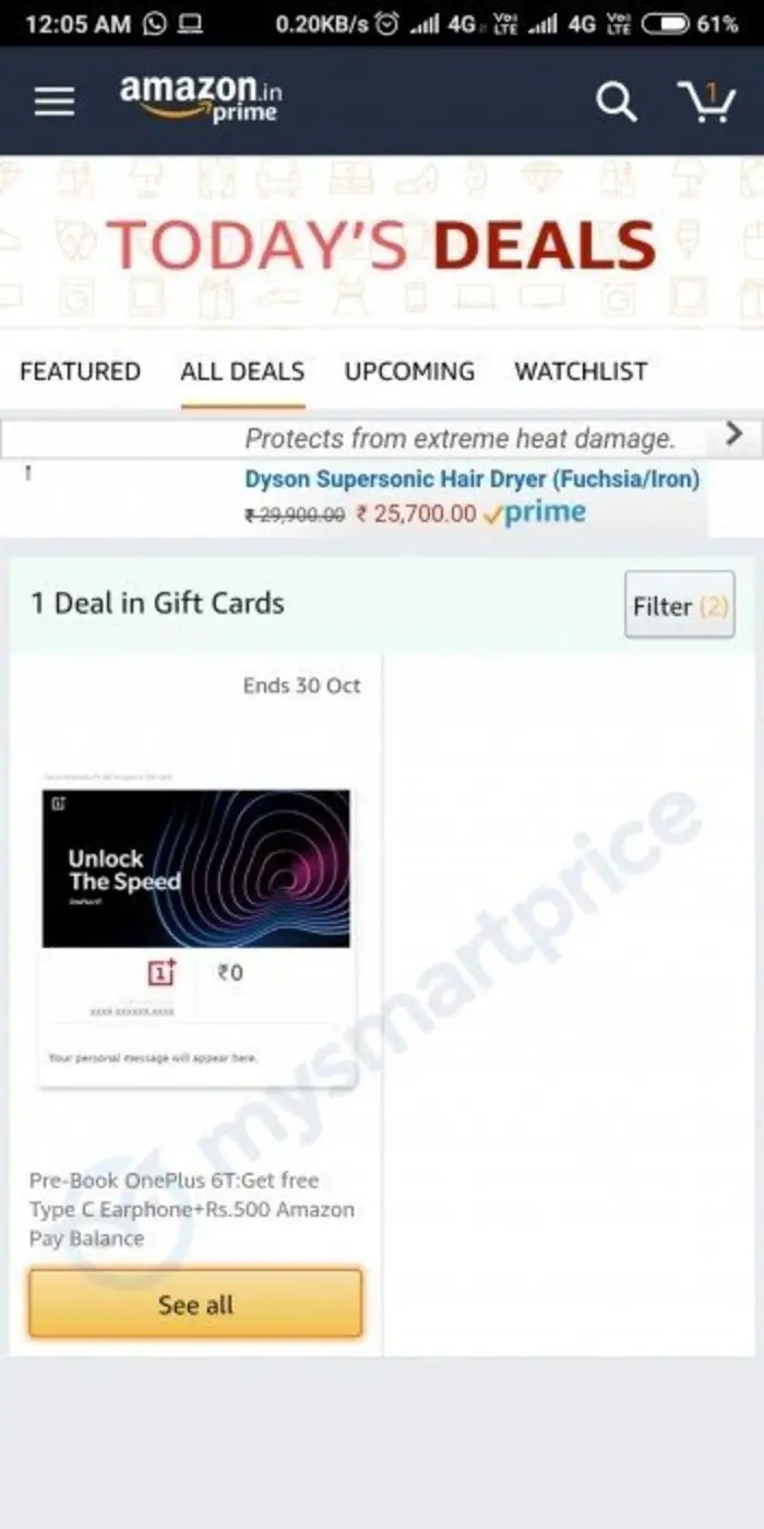 oneplus 6t amazon india