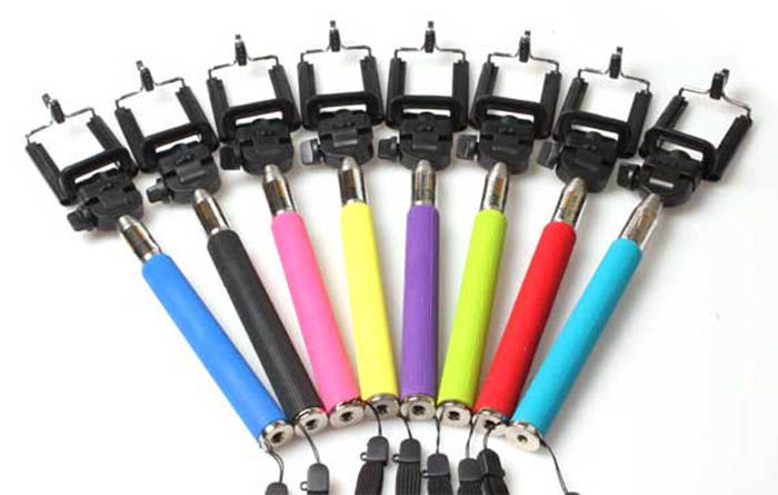 bunte Selfie-Sticks