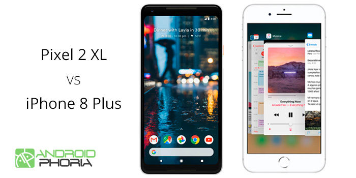 Pixel 2 XL vs iPhone 8 Plus comparativa