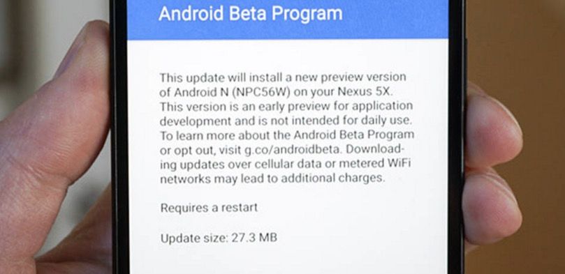 Erstes Update für Android n Vorschau