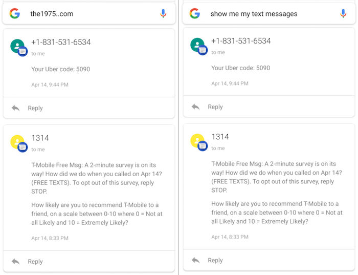 weiß, SMS suchen Google