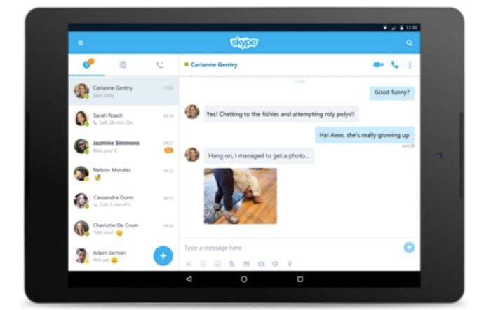 Nachrichten über Skype 7 0