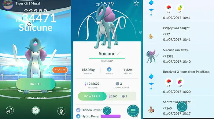 Suicune Pokémon GO Raid