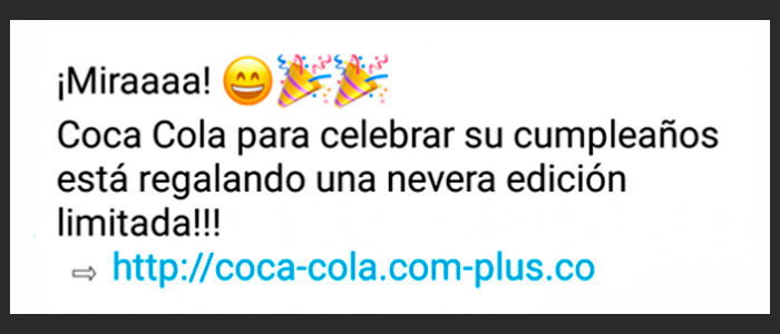 WhatsApp bulo Cocacola Nachricht