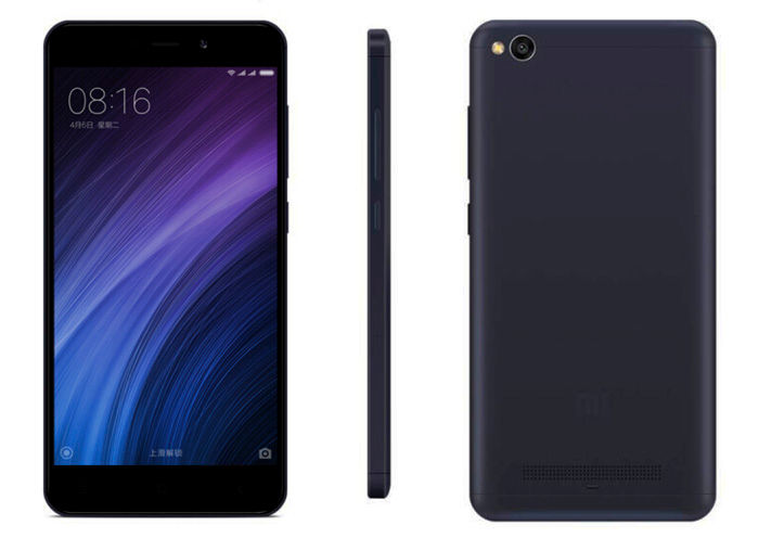 Xiaomi Redmi 4A schwarz Vorderseite hinten