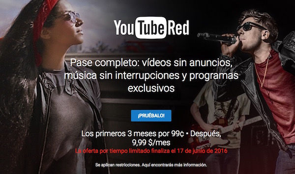 YouTube rotes Spanien