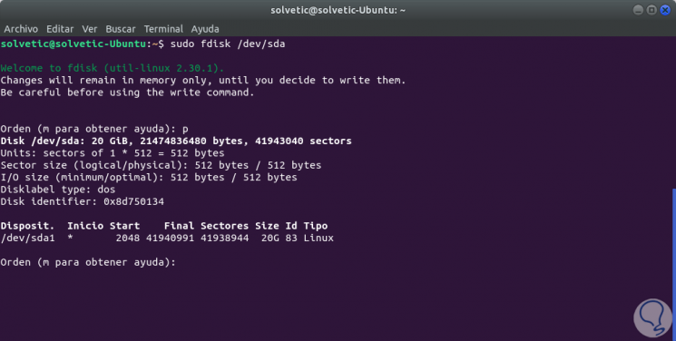 Verwenden Sie den Befehl Fdisk, um Partitionen unter Linux 6.png zu verwalten
