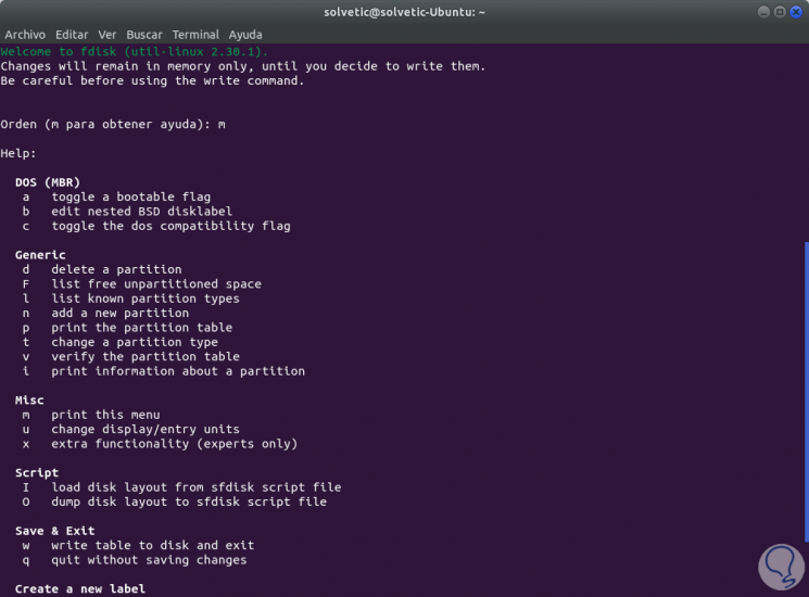 Verwenden Sie den Befehl Fdisk, um Partitionen unter Linux 5.png zu verwalten