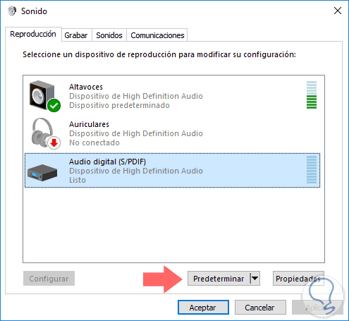 Fehler ohne Sound in Windows 10 beheben, indem die Soundkonfiguration 3.png überprüft wird
